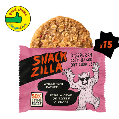 Raspberry Soft Baked Oat Cookies (15 x 30g)